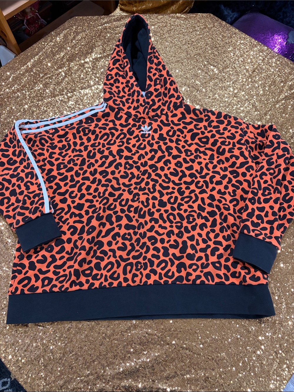adidas Women’s Rich Mnisi collaboration leopard print hoodie